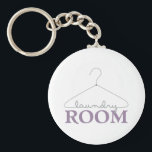 Laundry Room Keychain<br><div class="desc">Hang up the laundry on this cleverly designed hanger graphic. Only two colors to stitch make this design a snap to stitch for a great look.</div>
