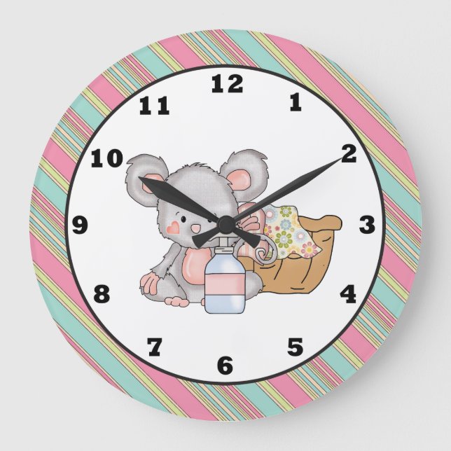 Laundry Room Mouse wall clock (Front)