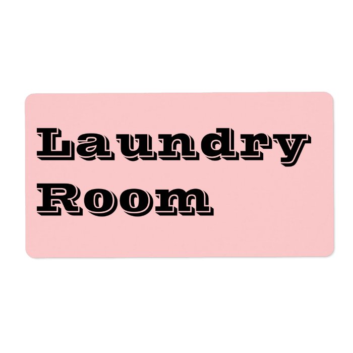 Laundry Room Moving Labels in Pink