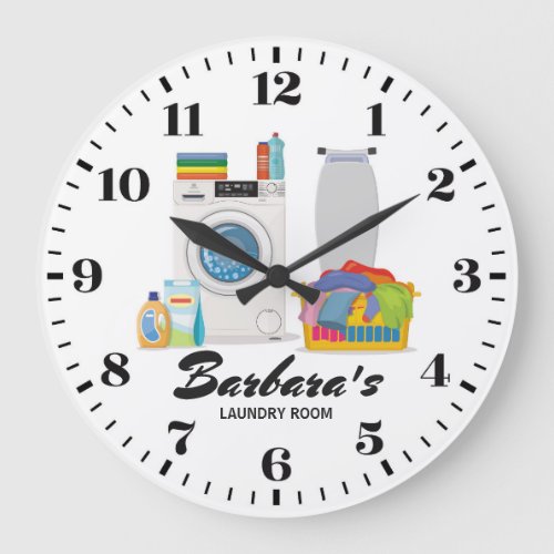 Laundry Room Personalizable Wall Clock