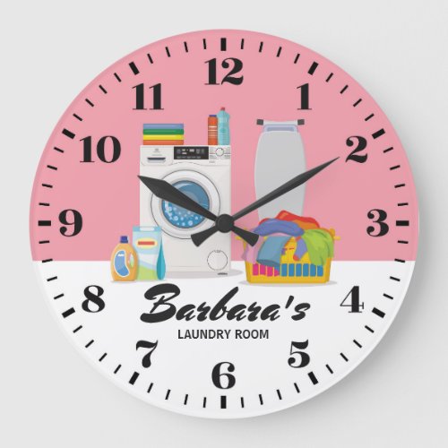 Laundry Room Personalizable Wall Clock