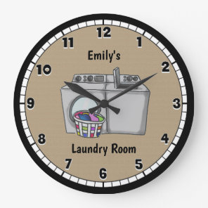 Laundry Room Round Clock