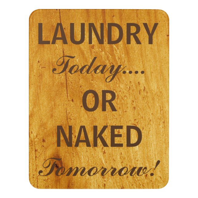 LAUNDRY Room Sign, Foam Adhesive Door Sign (Contemporary Vert)