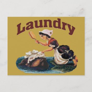 Laundry Room Sign Postcard by figstreetstudio at Zazzle