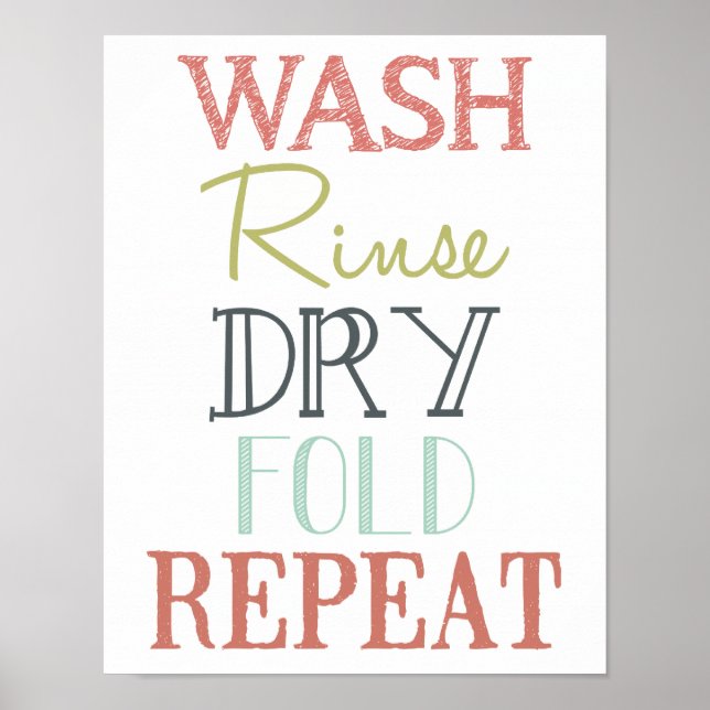 Laundry Room Subway Art Poster (Front)