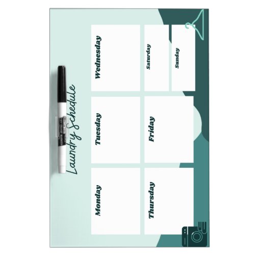 Laundry Schedule Dry Erase Board