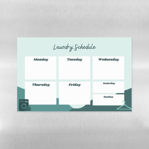 Laundry Schedule  Magnetic Dry Erase Sheet