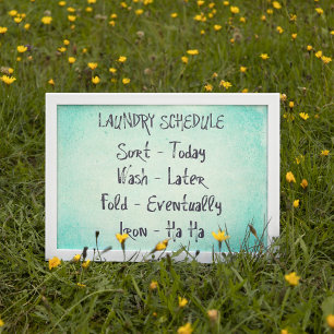 Laundry Schedule Print