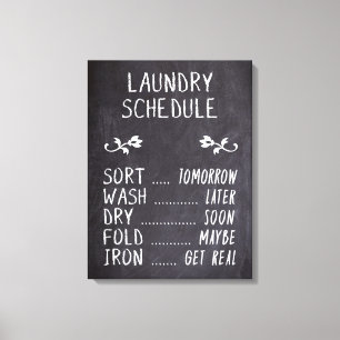 Laundry Schedule Sign