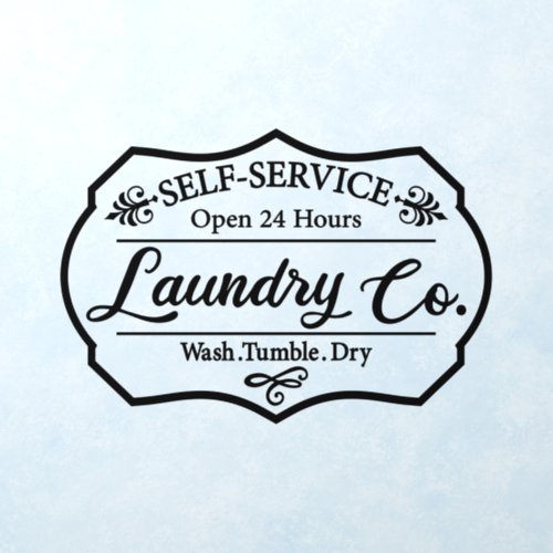 Laundry Self Service Funny Modern Washing Saying Wall Decal