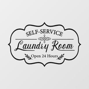 Laundry Self Service Funny Washing Saying Wall Decal