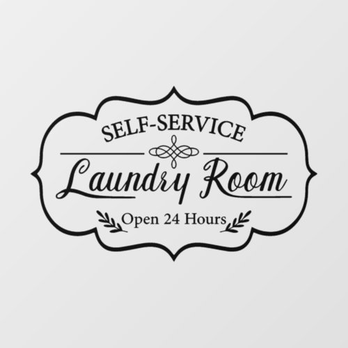 Laundry Self Service Funny Washing Saying Wall Decal