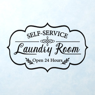 Laundry Self Service Funny Washing Saying Wall Decal