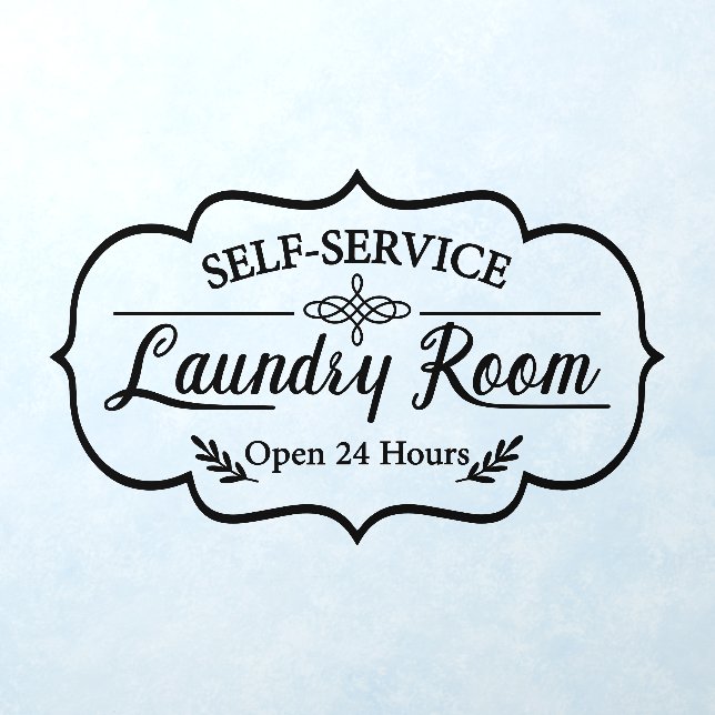 Laundry Self Service Funny Washing Saying Wall Decal (Insitu 1)