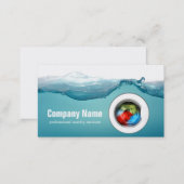 Laundry Service - Blue Water Business Card (Front/Back)