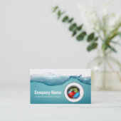 Laundry Service - Blue Water Business Card (Standing Front)