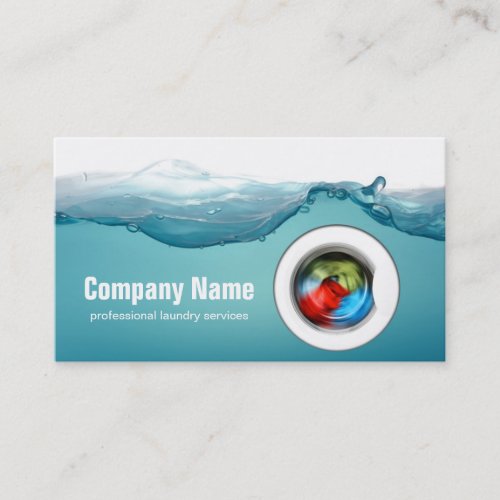 Laundry Service _ Blue Water Business Card