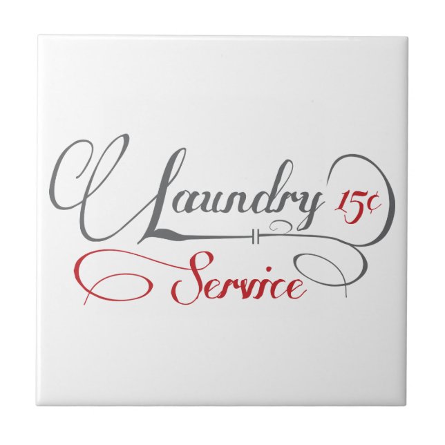 Laundry Service Ceramic Tile (Front)