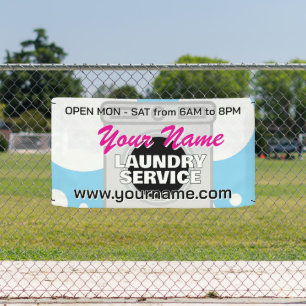 Laundry service dry cleaner business banner sign