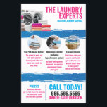 Laundry Service Flyer<br><div class="desc">This is a laundry service company flyer.  You can change the verbiage around to tailor to your company.</div>