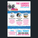 Laundry Service Flyer<br><div class="desc">This is a laundry service company flyer.  You can change the verbiage around to tailor to your company.</div>
