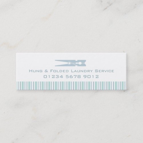 Laundry service mint swing tag  business card
