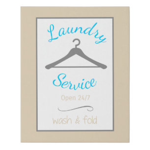 Laundry Service Wash and Fold Faux Canvas Print
