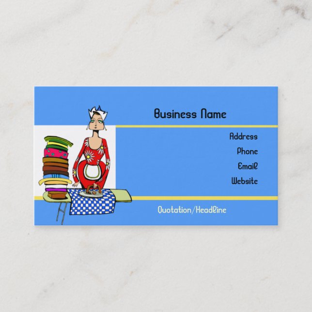 Laundry Services - Business Card (Front)