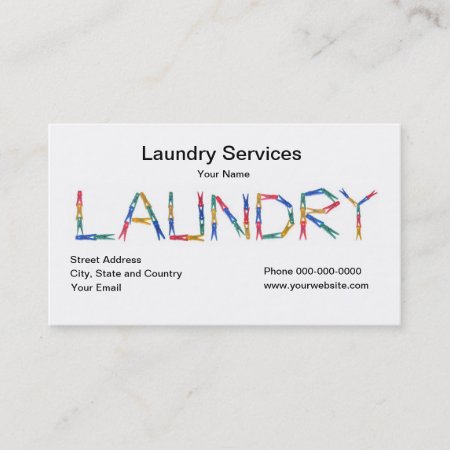 Laundry Services Business Card