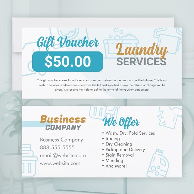 Laundry Services Laundromat Dry Clean Gift Voucher (Creator Uploaded)