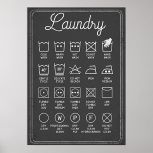 Laundry Sign  Poster