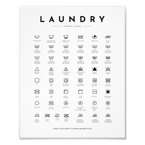 Laundry Sign Symbols