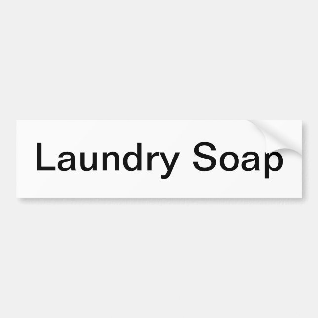Laundry Soap Shelf  Sign/ Bumper Sticker (Front)