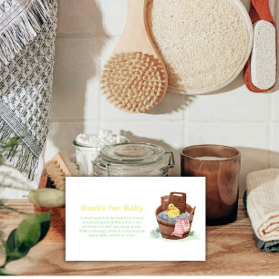 Laundry Tub Rubber Duck Books For Baby Shower  Enclosure Card