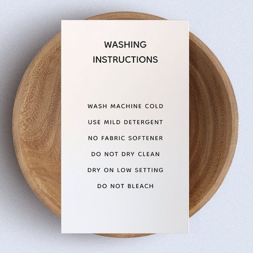  Laundry Washing Instructions _ Simple Modern Business Card