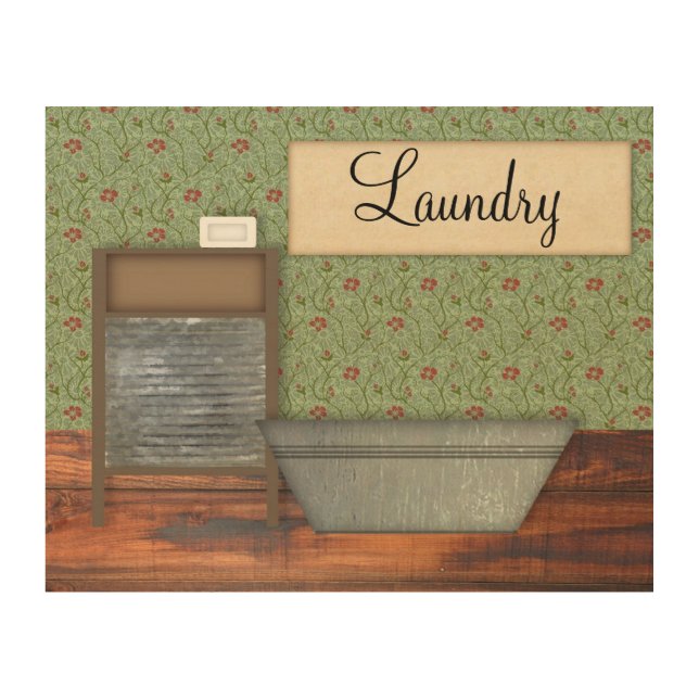 Laundry Wood Canvas (Front)