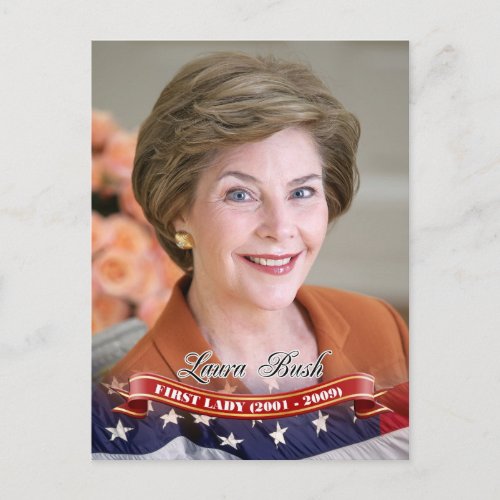 Laura Bush First Lady of the US Postcard