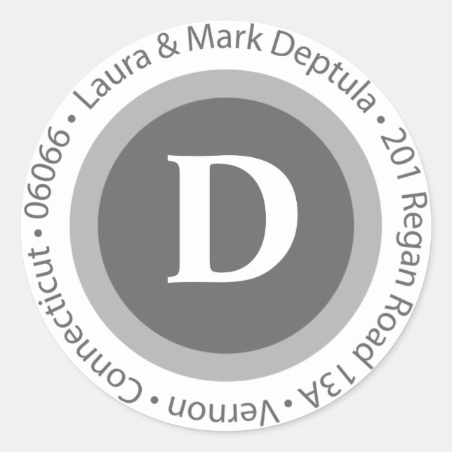 Laura & Mark Deptula Address Label No. 2 (Front)