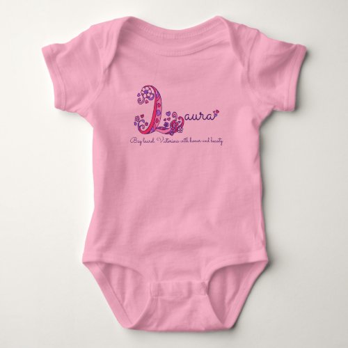 Laura name and meaning baby girls clothing baby bodysuit