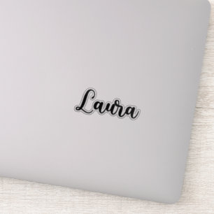 Laura Name - Handwritten Calligraphy Sticker