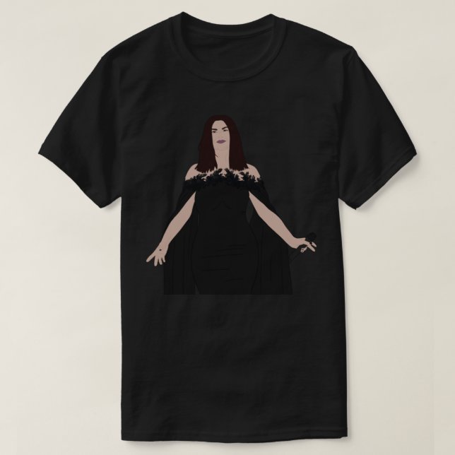 Laura Pausini - Black Dress Sticker T-Shirt (Design Front)