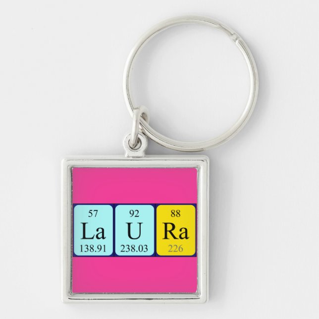 Laura periodic table name keyring (Front)