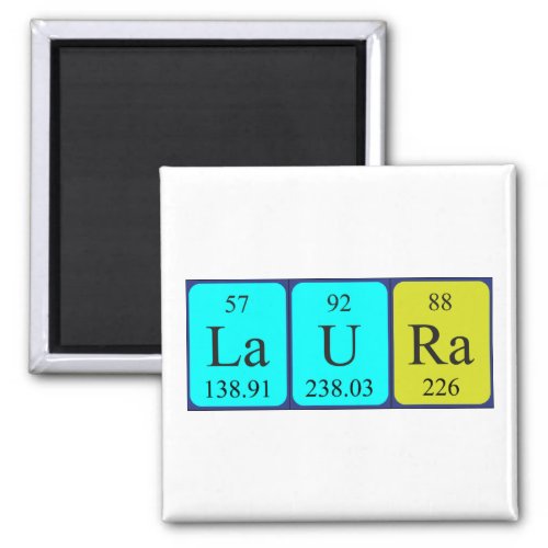 Laura periodic table name magnet
