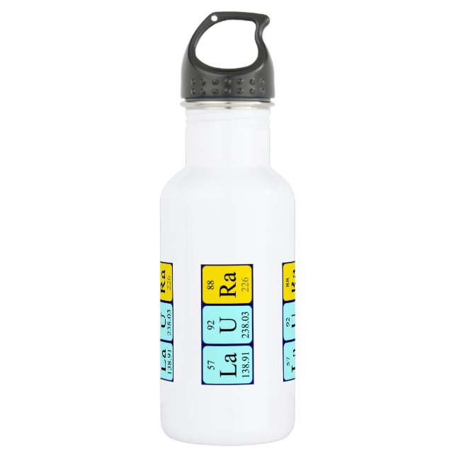 Laura periodic table name water bottle (Front)