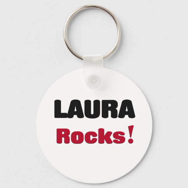 Laura Rocks Keychain (Front)