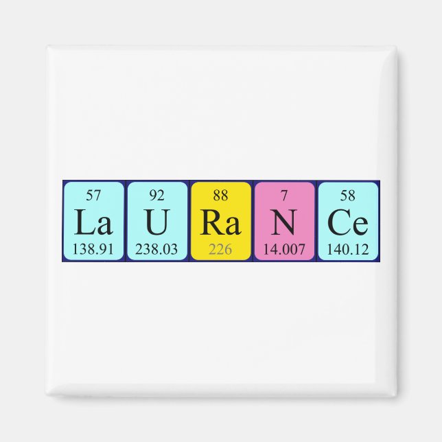 Laurance periodic table name magnet (Front)