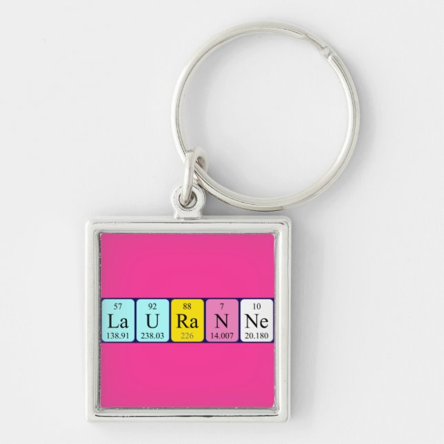 Lauranne periodic table name keyring (Front)