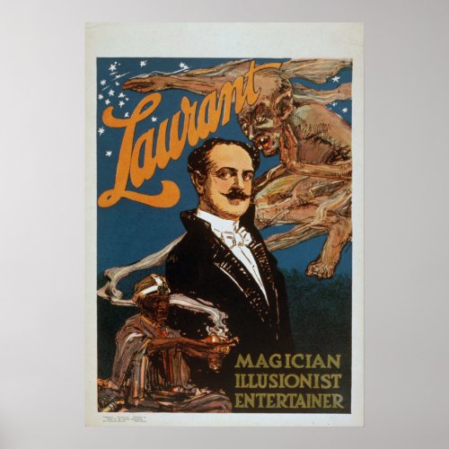 Laurant Magician Illusionist VAUDEVILLE Poster