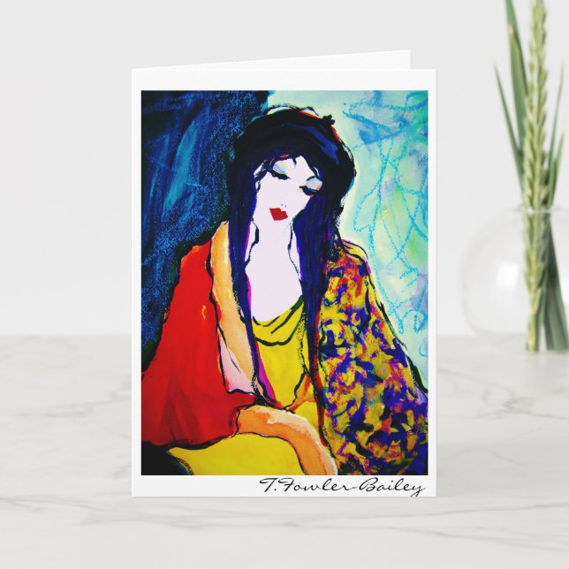 Laura's Beret by T. Fowler-Bailey Card (Front)