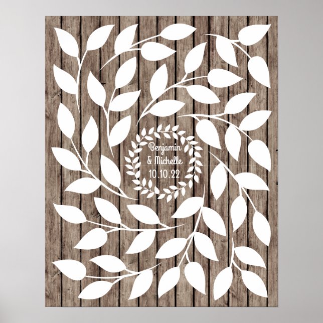 Laurel - 50 Signature Guest Book Alternative (Front)